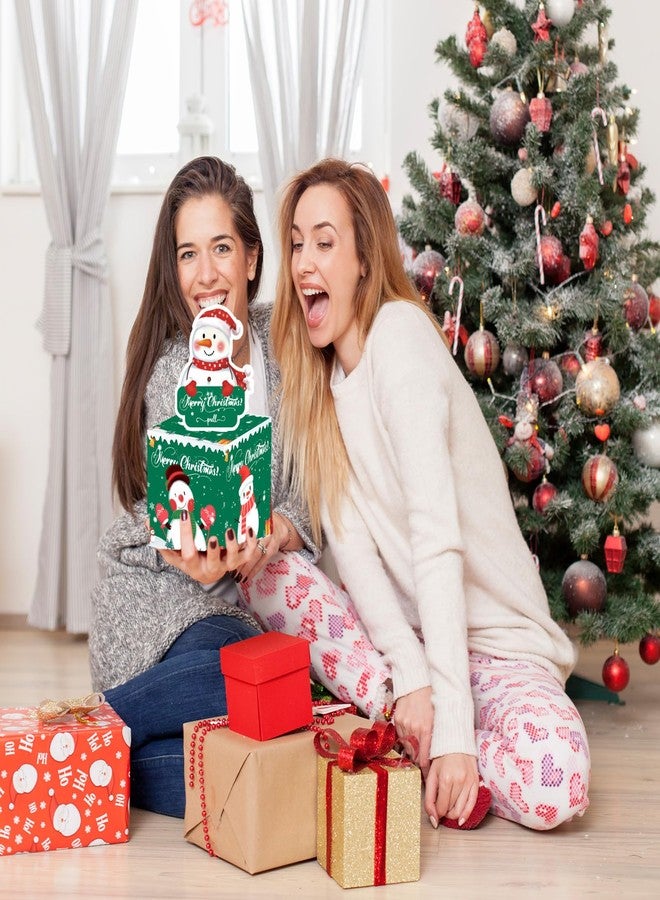 Mivofun DIY Christmas Money Box for Cash Gift Pull, Creative Surprise Cash Holders with 50Pcs Transparent Bags, Holiday Gift Presentation for Funny Xmas Party Favors (Green Snowman) - Image 4